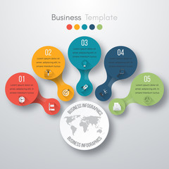 Wall Mural - Timeline Vector 3d Infographic