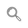 magnifying glass line icon, outline vector sign, linear pictogram isolated on white. logo illustration