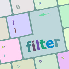 Poster - filter button on computer pc keyboard key