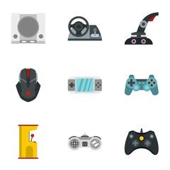 Poster - Fantasy games icons set. Flat illustration of 9 fantasy games vector icons for web