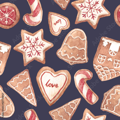 Stoffe zum Nähen Schöne Ingwer Cookies Vektormuster