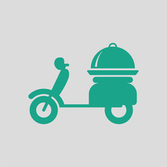 Canvas Print - Delivering motorcycle icon