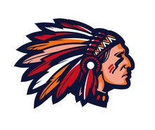 Indian Chief. Logo Or Icon. Vector Mascot