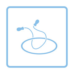 Sticker - Jump rope and hoop icon