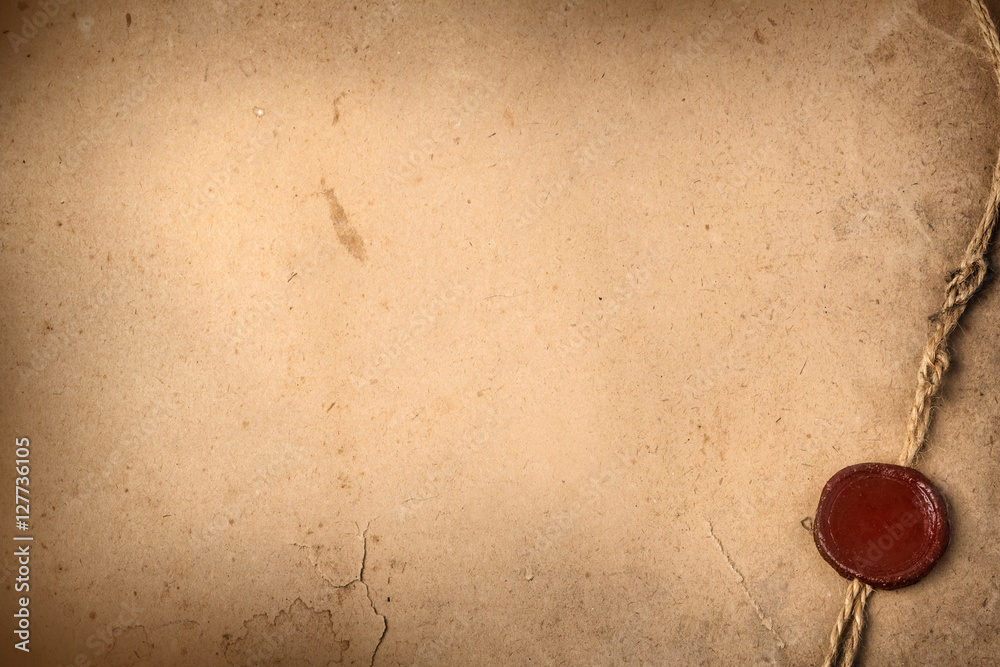 архивные документы, пожелтевшая бумага с печатями и сургучом