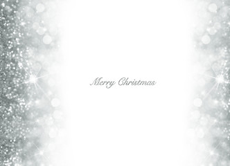 Wall Mural - bokeh christmas background with silver glitter