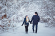 © sergiophoto - Happy Couple Having Fun Outdoors in Snow Park. Winter Vacation