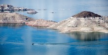 Wake Of A Boat On The Lake Mead-Nevada
