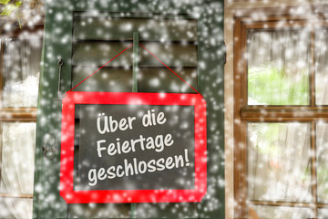 Canvas Print - Über die Feiertage geschlossen 