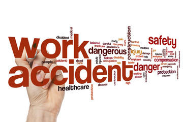 Wall Mural - Work accident word cloud