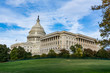 Daytime Landscape US Capitol Building Washington DC Grass Blue S