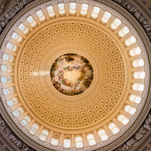Washington DC US Capitol Rotunda Apotheosis Detail Architecture
