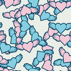 Poster - hearts seamless pattern