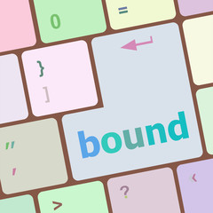 Poster - bound button on computer pc keyboard key