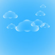© wckiw - Bubble cloud vector design on blue background