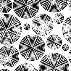 Poster - Tree rings seamless pattern background