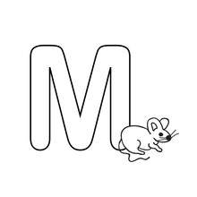 Baby  Animals  Alphabet  Kids Coloring  Page
