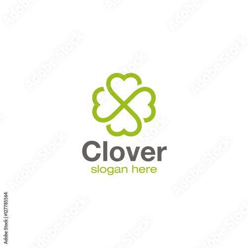 Cuadros en Lienzo Clover lucky logo design vector