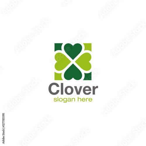 Fotografía Clover lucky logo design vector