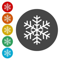 Sticker - Snowflake icons set 