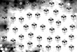 © midobun2014 - Black and white Skull human Halloween background