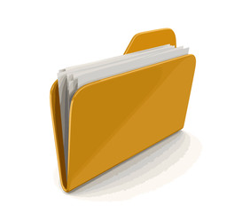 Poster - Folder and files. Image with clipping path