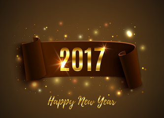 Wall Mural - Happy New Year 2017 celebration background.