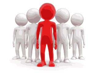 Poster - Human character. Image with clipping path.