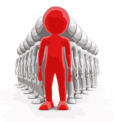 Poster - Human characters. Image with clipping path.