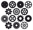 machine gear collection (cogwheel vector set)