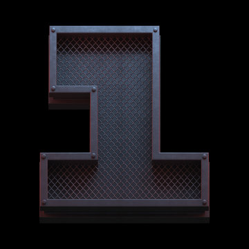 Prison metal font