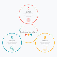 Wall Mural - Thin line infographic element