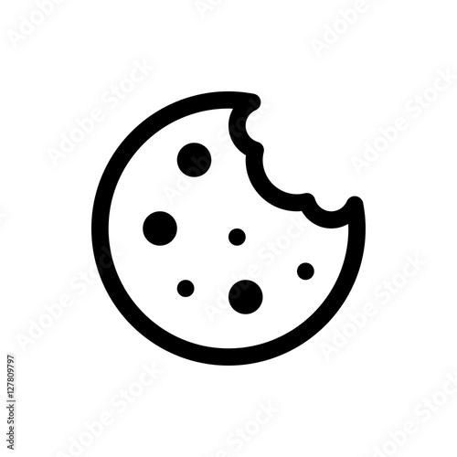 Fotografía vector cookie linear icon symbol