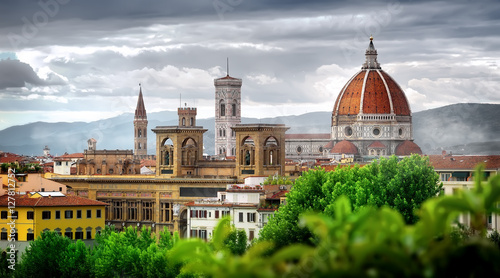 Foto-Leinwand ohne Rahmen - Clouds over Florence (von Givaga)