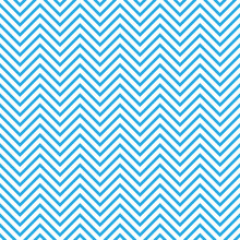 Seamless Chevron Pattern In Blue And White. Horizontal Zigzag Lines In Acute Angle. Retro Navy Style Vector Background.