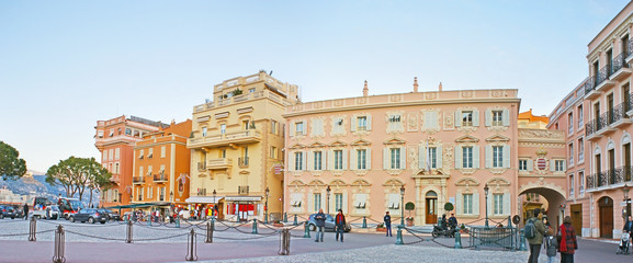 Sticker - The central square of Monaco-Ville