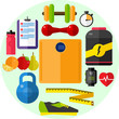 © Evartfinds - Diet, Fitness Flat illustration style