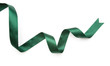 green ribbon border isolated on white
