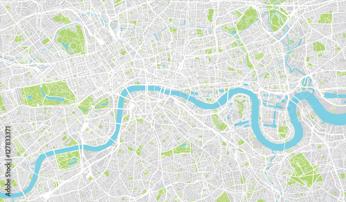 Cuadros en Lienzo Urban city map of London, England