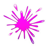 Fototapeta Mapy - Vector Illustration of Cartoon Purple Paint Splash, Blot. Isolated on white