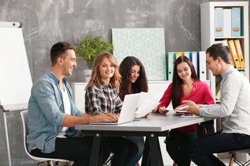 Canvas Print - Group of designers working at office