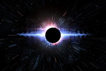 Wall Mural - universe black hole 3d illustration