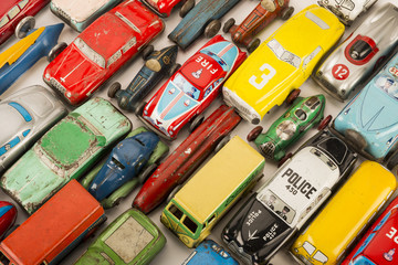 Collection of antique toy cars