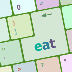Poster - eat button on computer pc keyboard key
