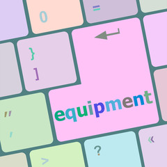 Poster - Computer keyboard key with equipment word