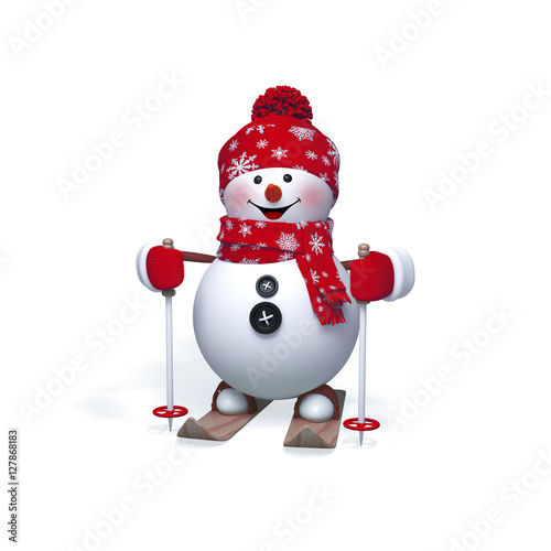 Game Snowman skiing