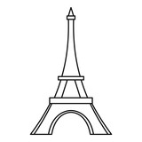 Fototapeta Boho - Eiffel tower icon. Outline illustration of eiffel tower vector icon for web