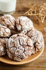 Canvas Print - Chocolate crinkle cookies for Chrismas