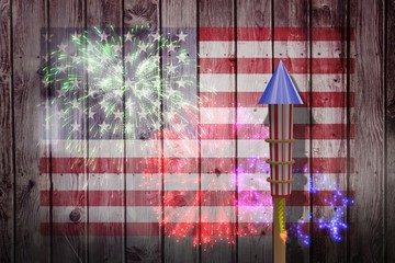 Poster - Composite image of rocket for fireworks