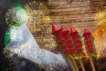 Poster - Composite image of rockets for fireworks